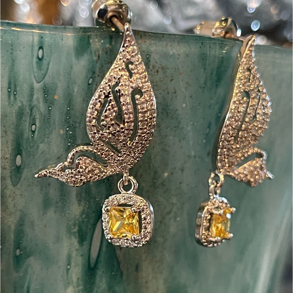 Swarovski Crystals The Lonti Butterfly Earrings - Picture 3 of 6